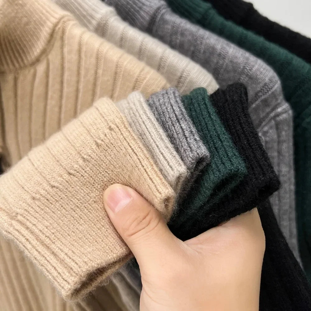 Valenti | Men's Half Zip Turtleneck Wool Sweater