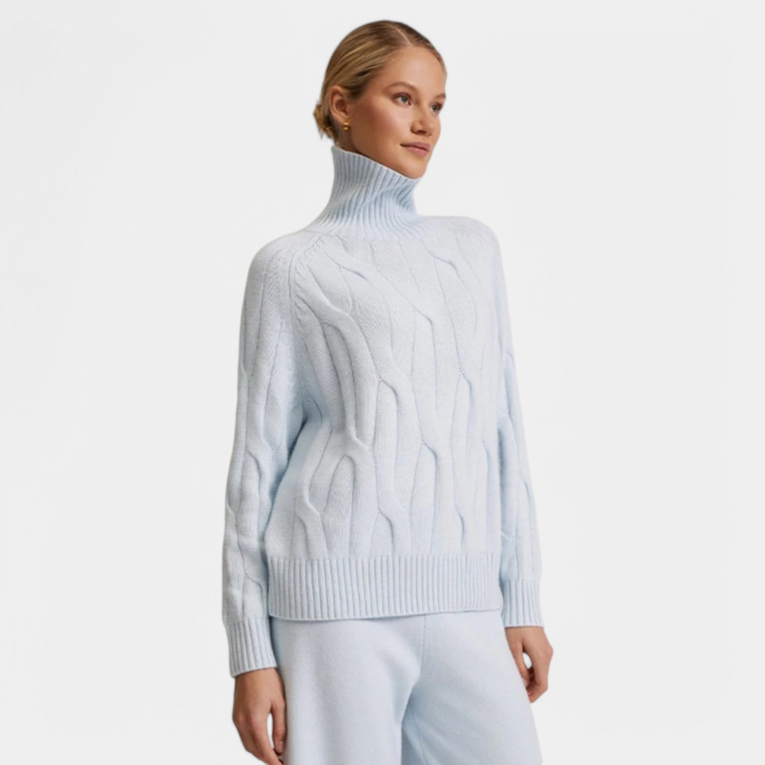 Valenti | Casual Merino Knit Lounge Set - Roll Neck Sweater with Joggers