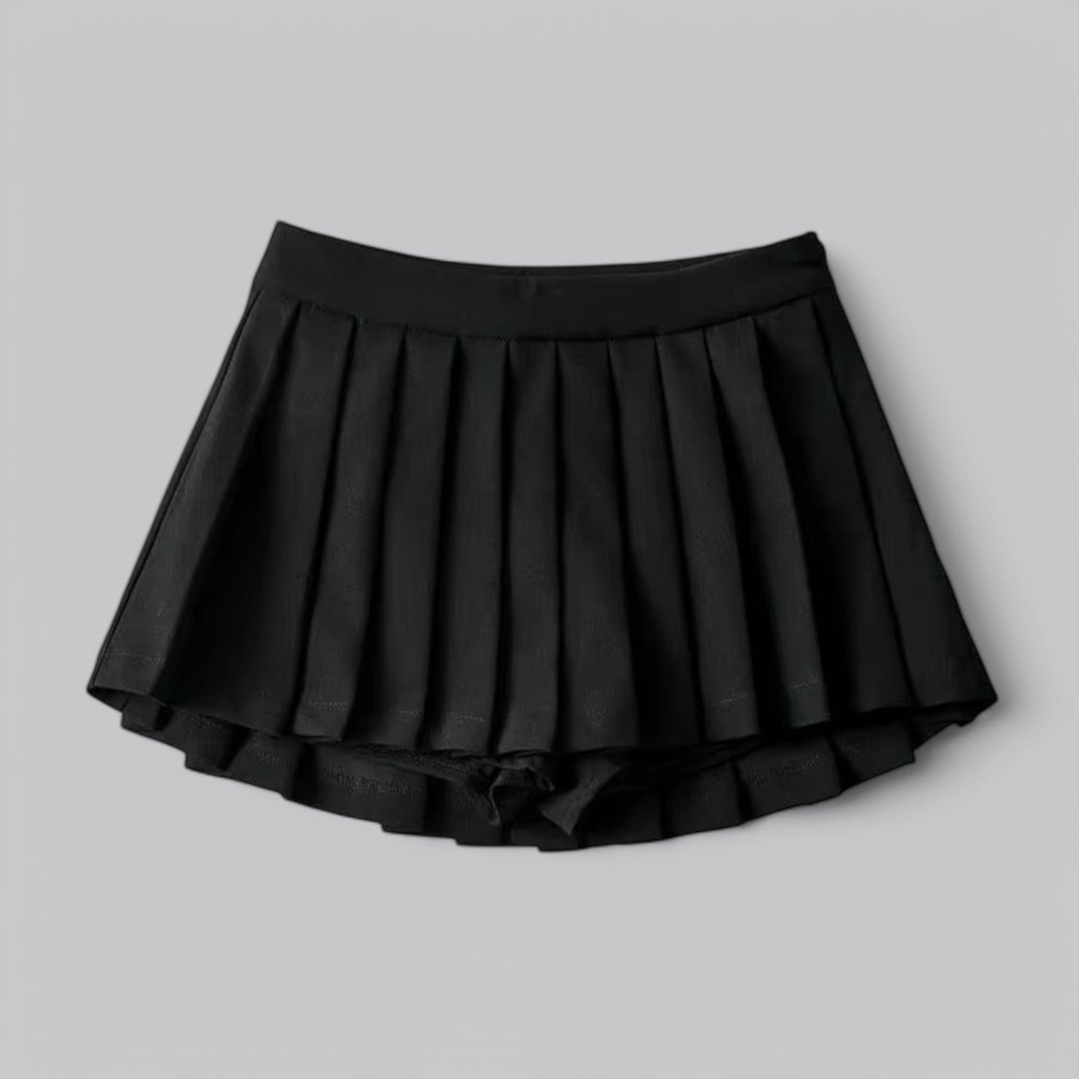Valenti | Vintage Pleated High Waist Mini Skirt - Summer Skirt with Shorts