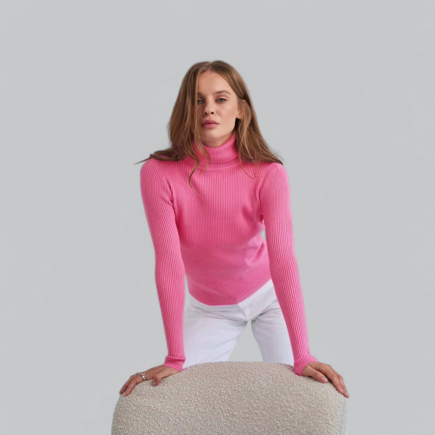 Valenti | Essential Stretchy Mock Turtleneck Pullover Soft Sweater