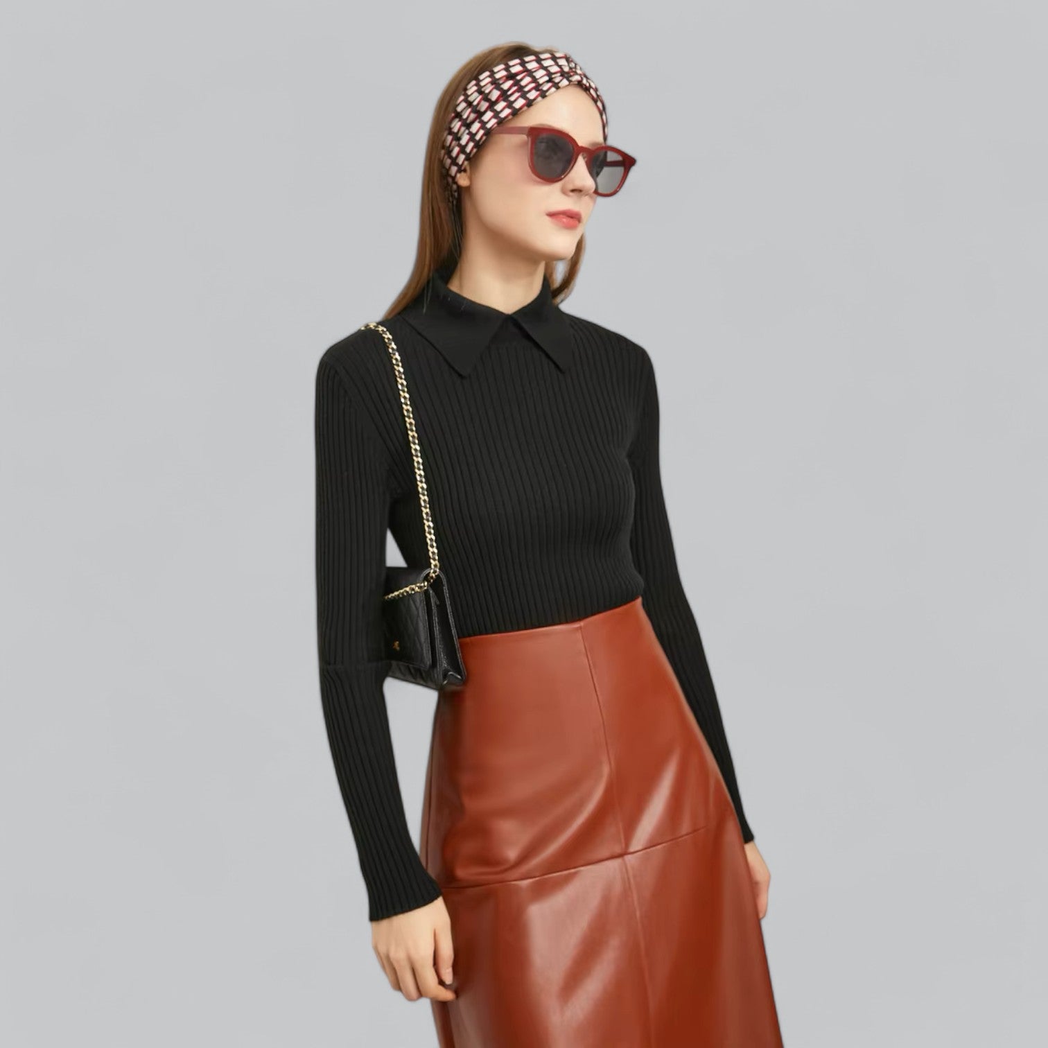 Valenti | Classy Long Sleeve Polo Sweater Merino Wool Pullover