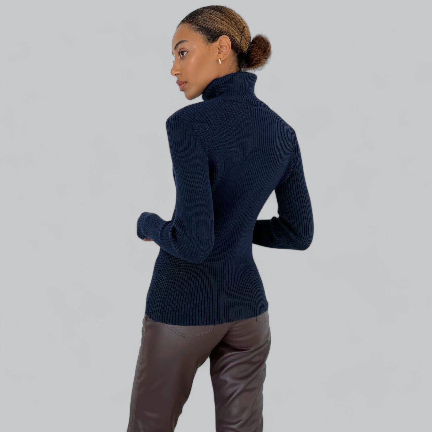 Valenti | Essential Stretchy Mock Turtleneck Pullover Soft Sweater
