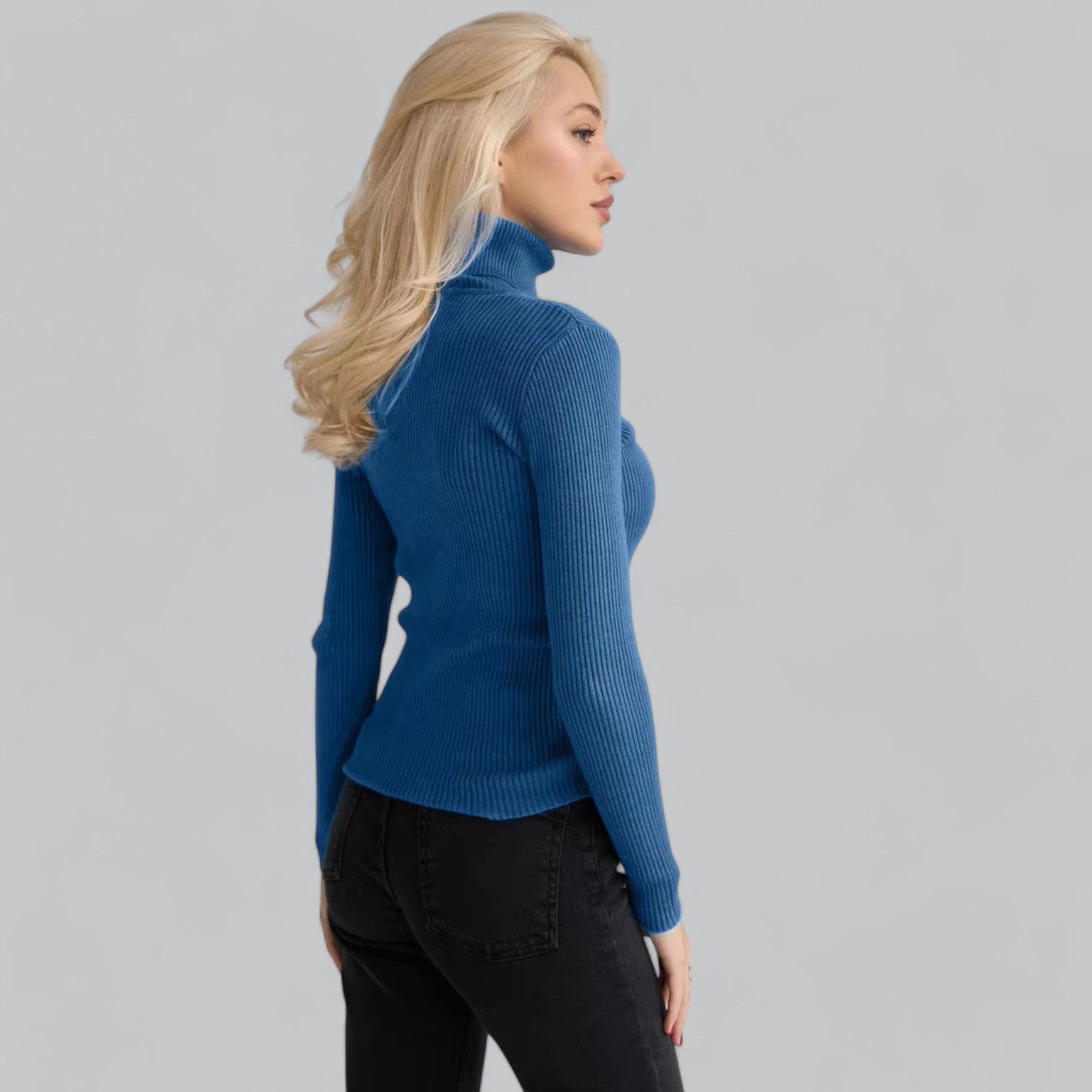 Valenti | Essential Stretchy Mock Turtleneck Pullover Soft Sweater