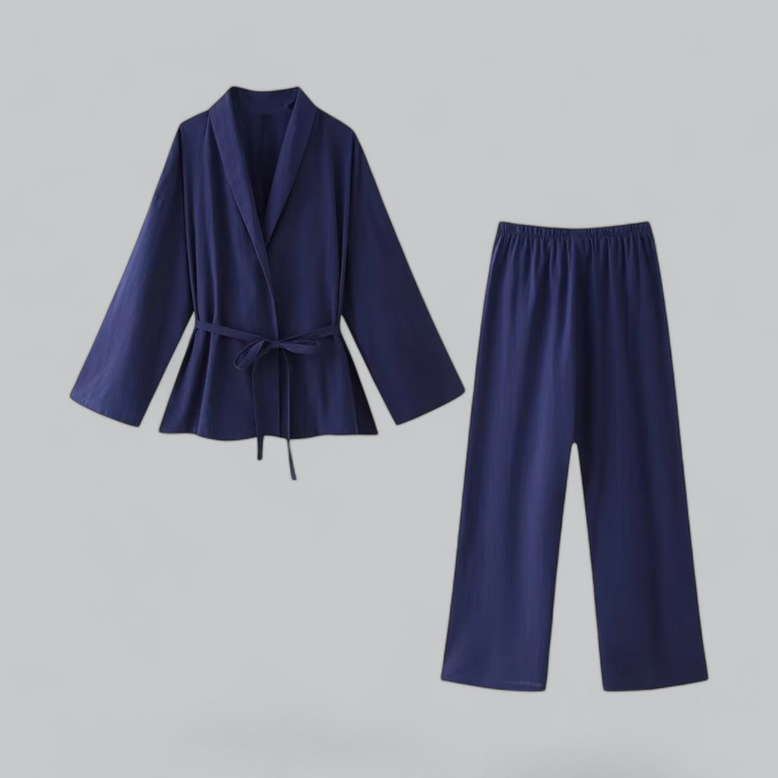 Valenti | Women's Elegant Premium Linen Laced Wide Leg Co-Ord