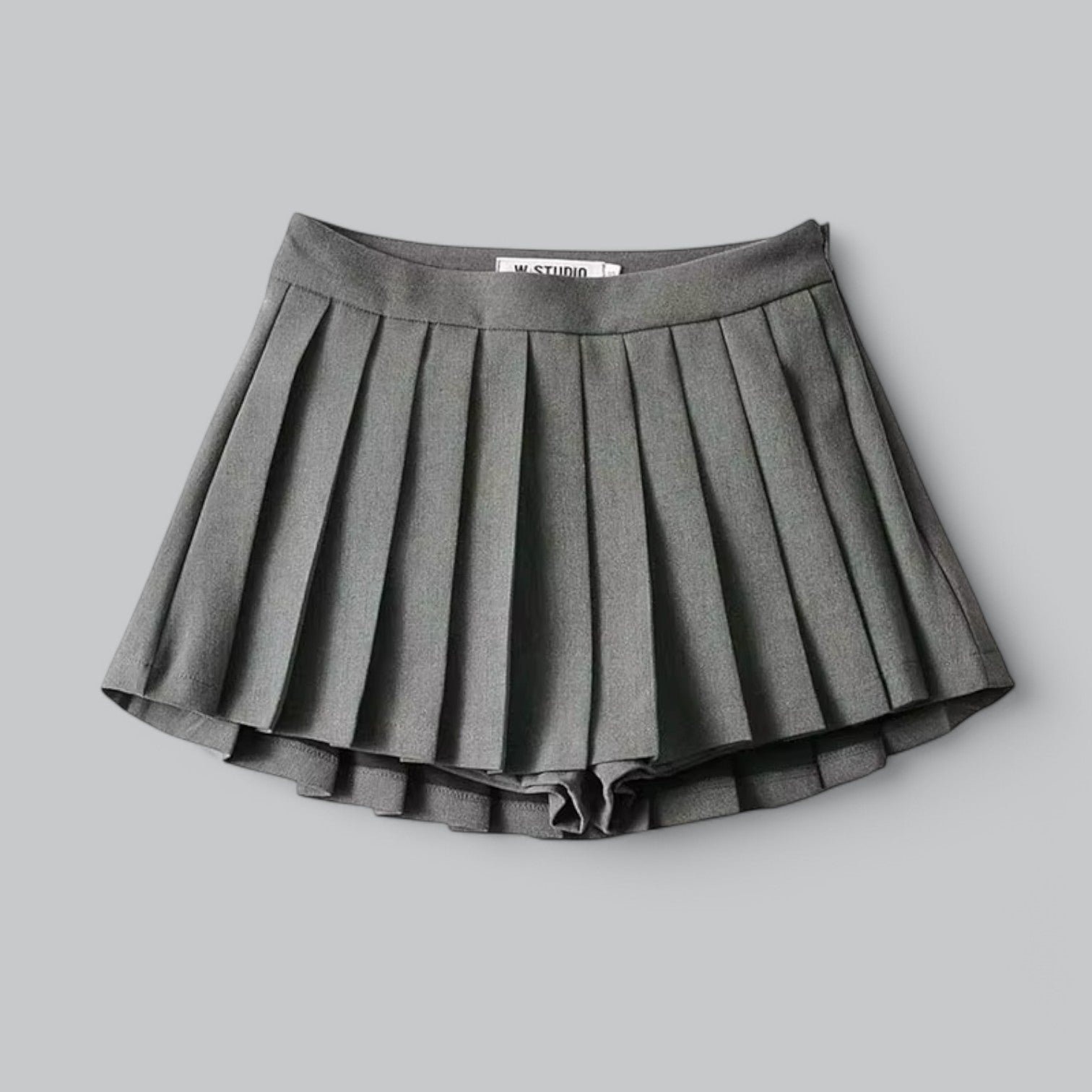 Valenti | Vintage Pleated High Waist Mini Skirt - Summer Skirt with Shorts