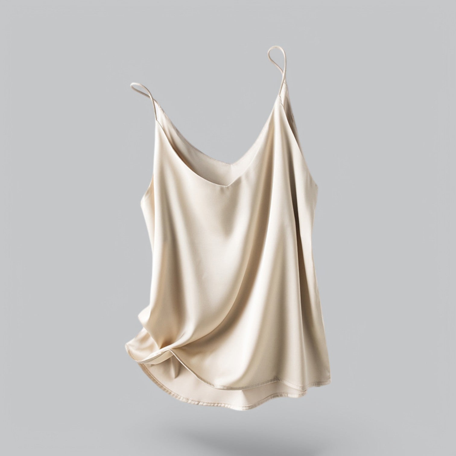 Valenti | Chic Satin V-Neck Tank Top - Satin Chiffon Camisole Crop Top