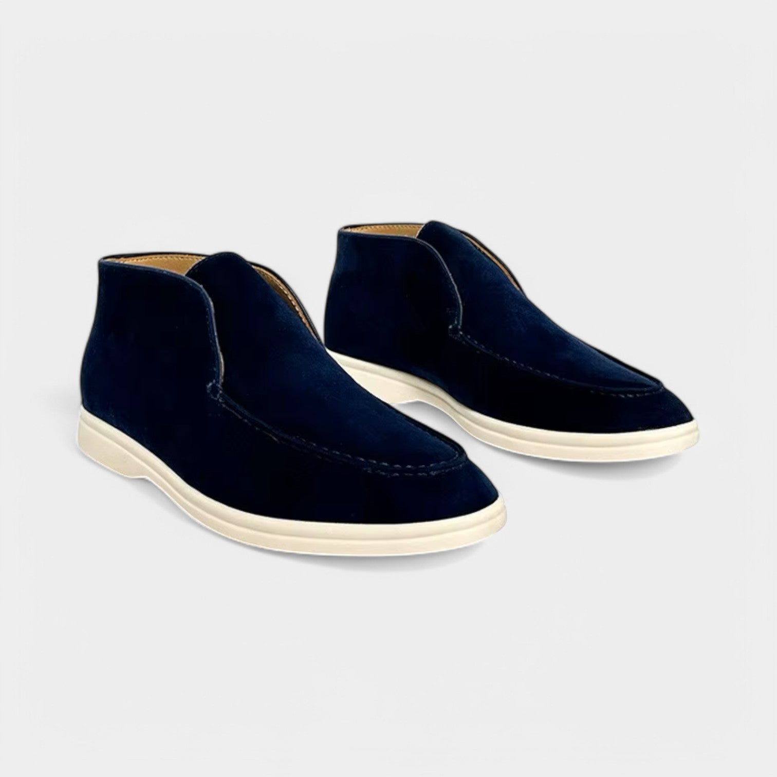 Valenti | High Top Suede Loafers - Formal Business Slip On Loafer Shoes