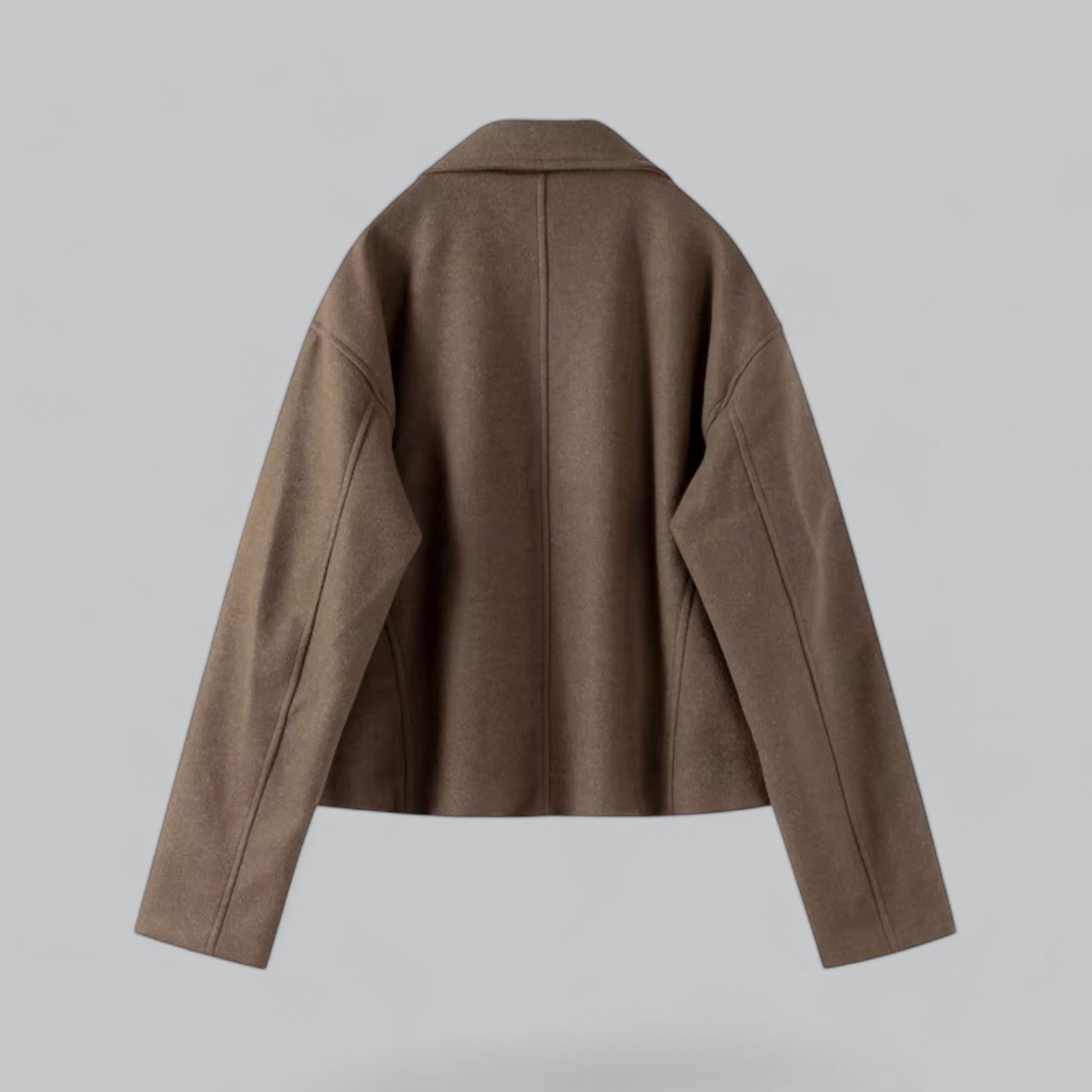 Valenti | Vintage Woolen Jacket Cropped Warm Zip-Up Coat