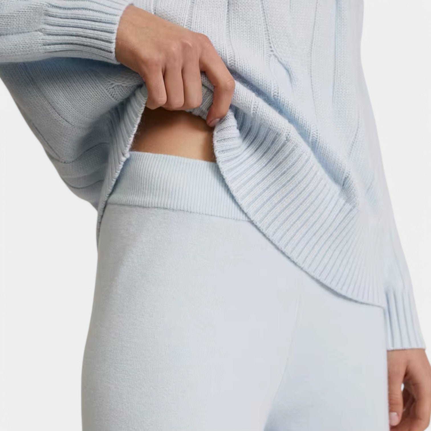 Valenti | Casual Merino Knit Lounge Set - Roll Neck Sweater with Joggers