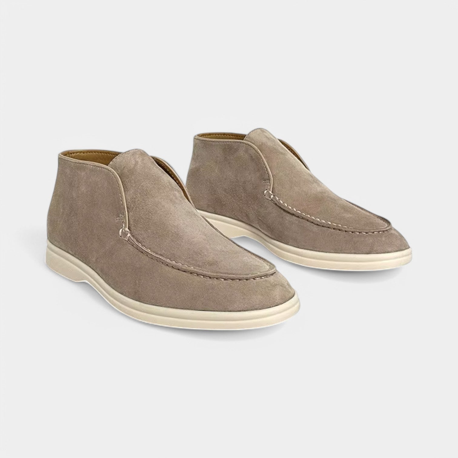 Valenti | High Top Suede Loafers - Formal Business Slip On Loafer Shoes