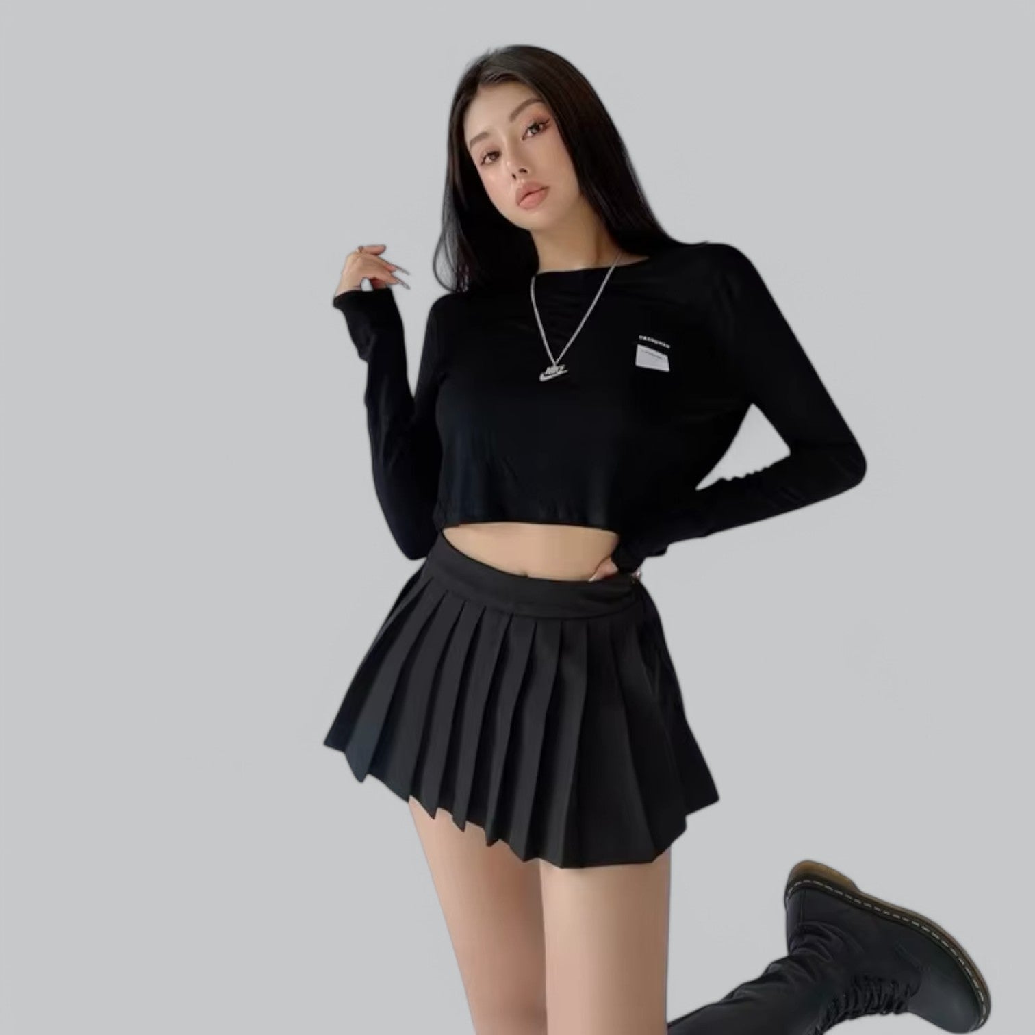 Valenti | Vintage Pleated High Waist Mini Skirt - Summer Skirt with Shorts
