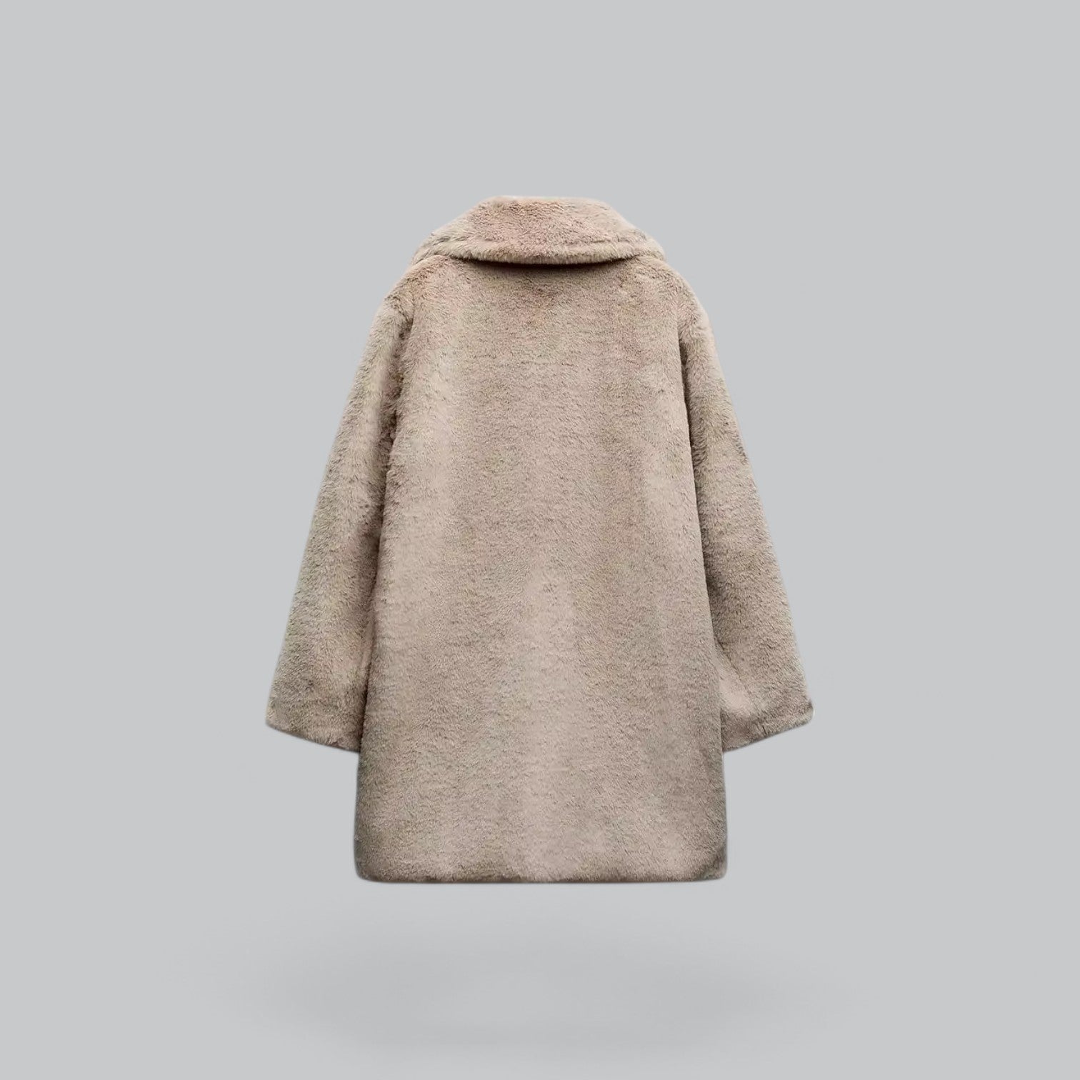 Valenti | Classy Buttoned Faux Fur Long Coat