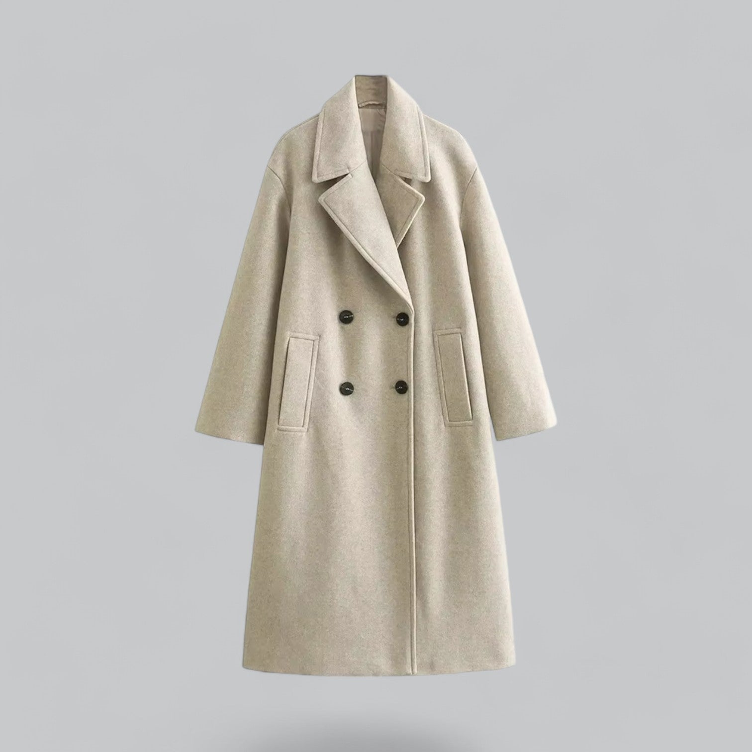 Valenti | Chic Oversized Tailored Soft Coat Buttoned