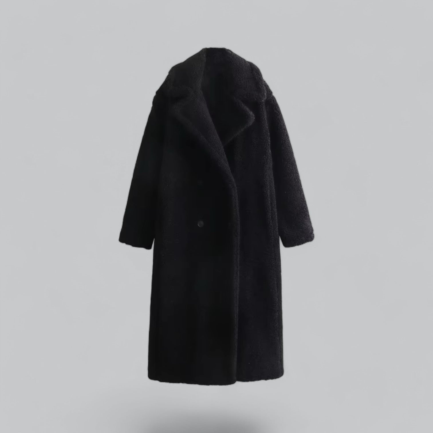Valenti | Classic Loose Teddy Faux Fur Long Coat Maxi Jacket