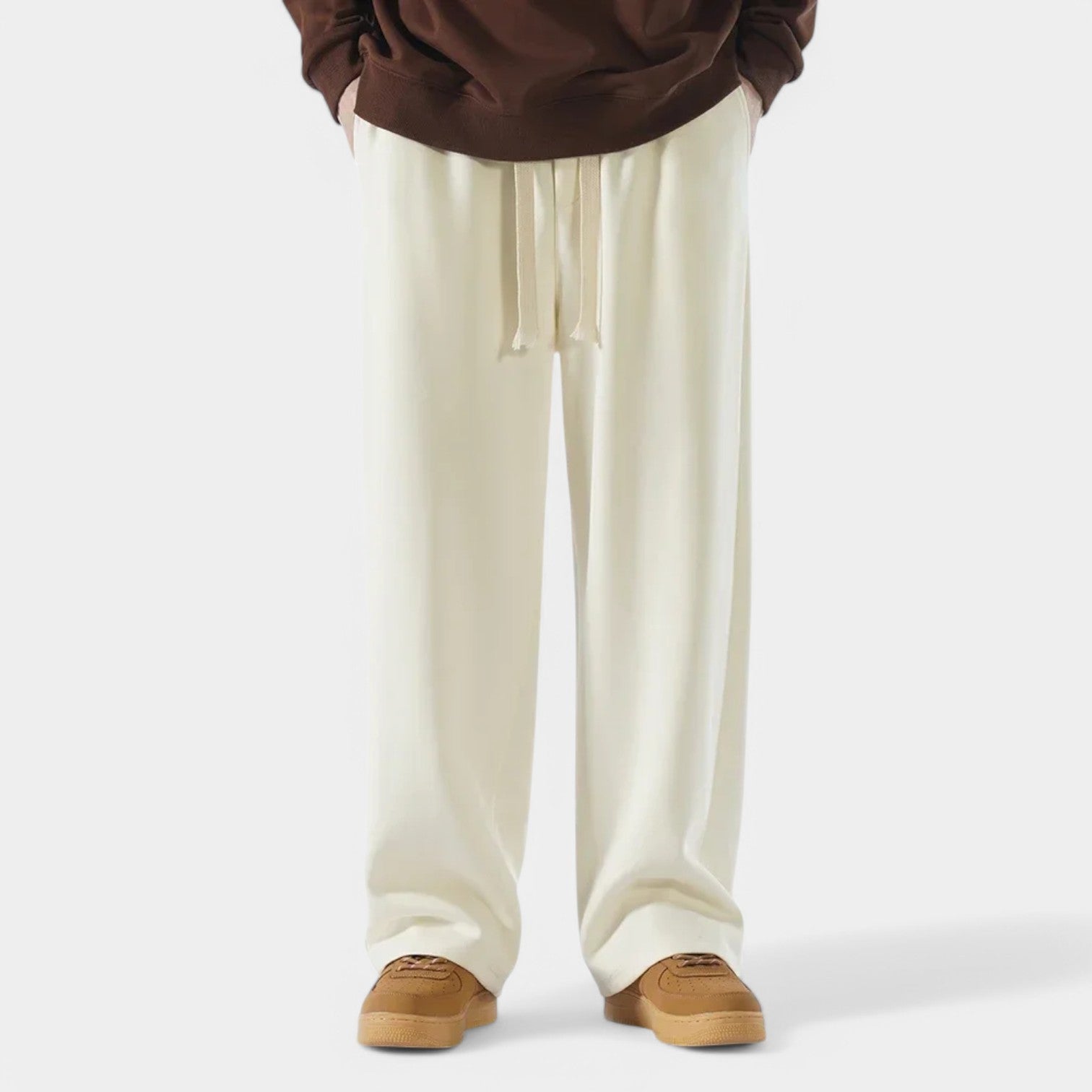 Valenti | Casual Straight Leg Joggers - Cotton Wide Baggy Sweatpants