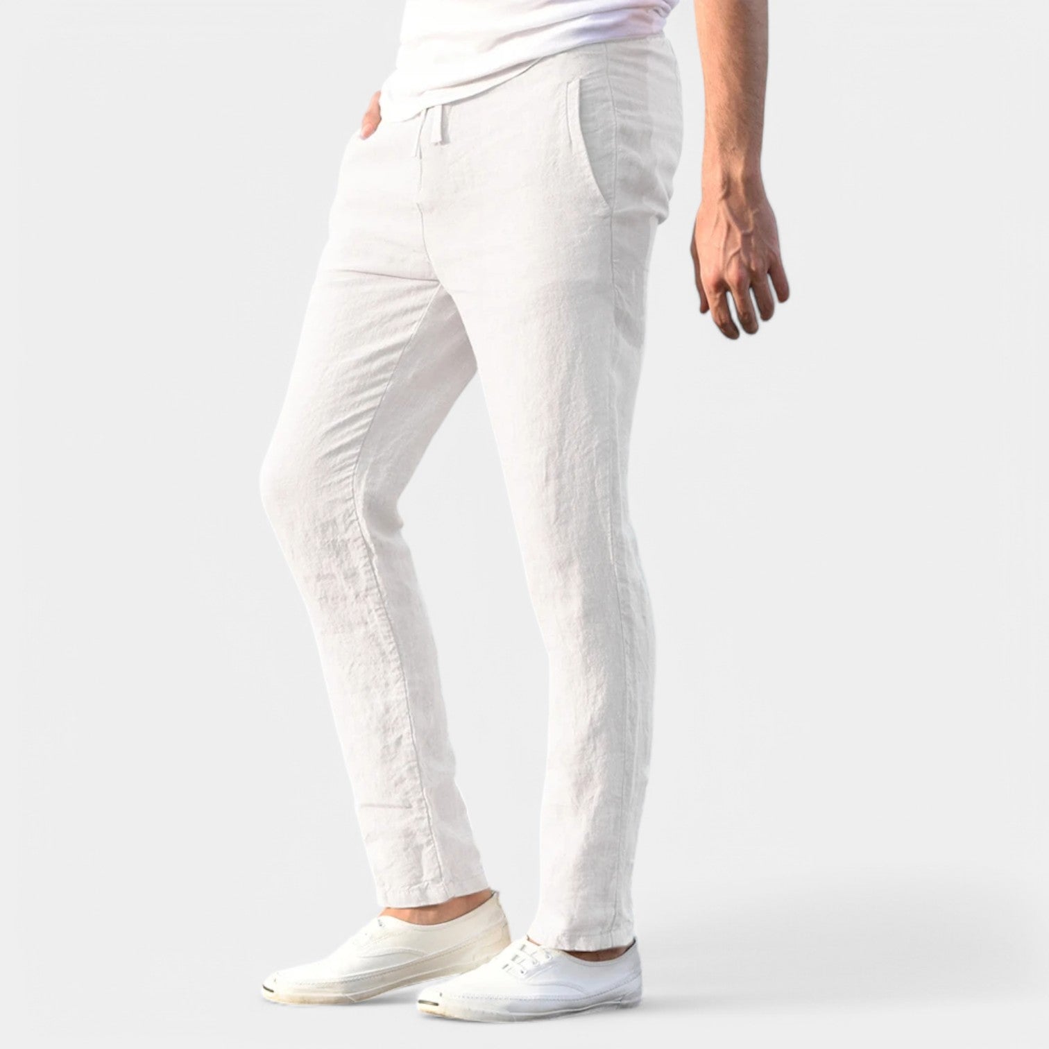 Valenti | Linen Blend Trousers - Slim Fit
