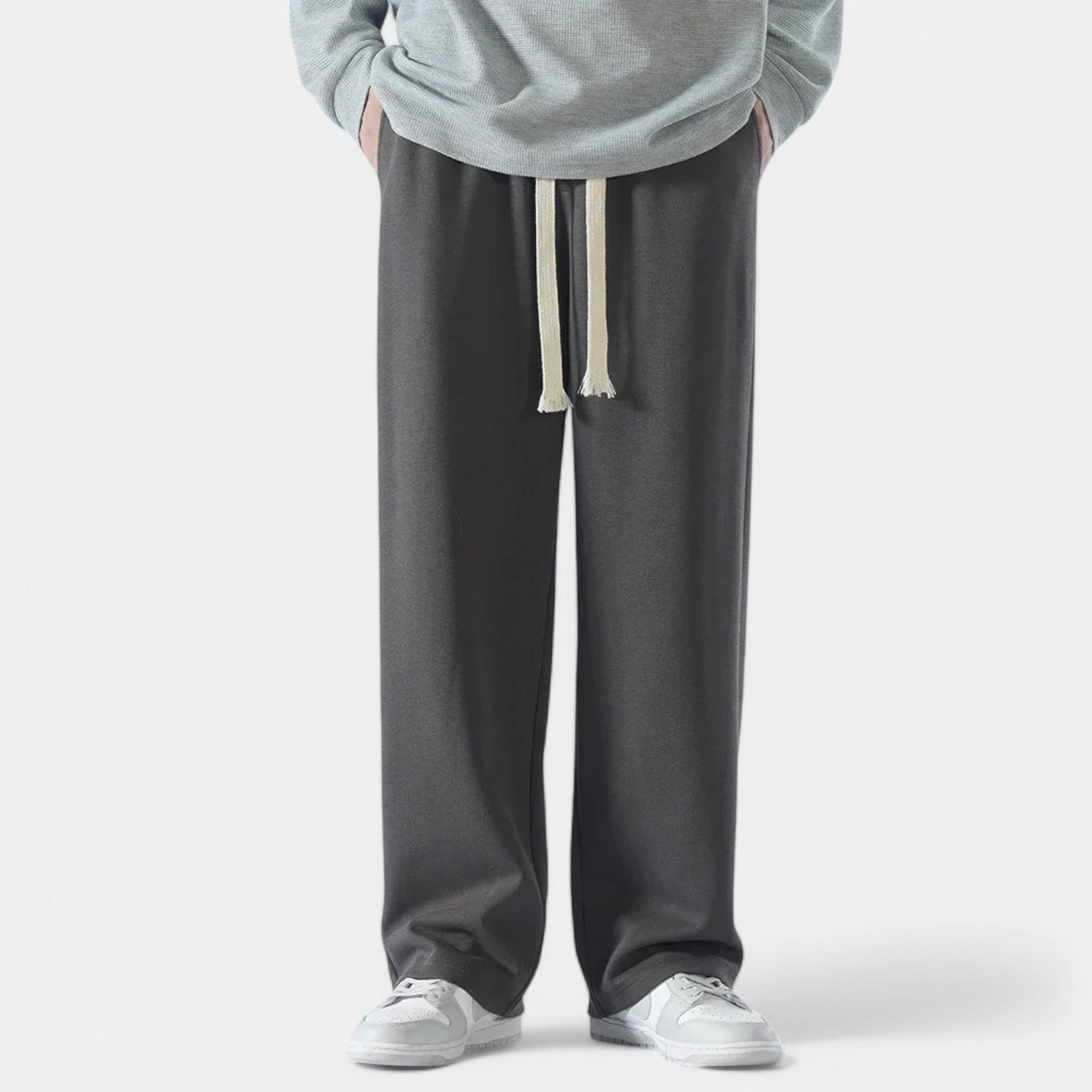 Valenti | Casual Straight Leg Joggers - Cotton Wide Baggy Sweatpants