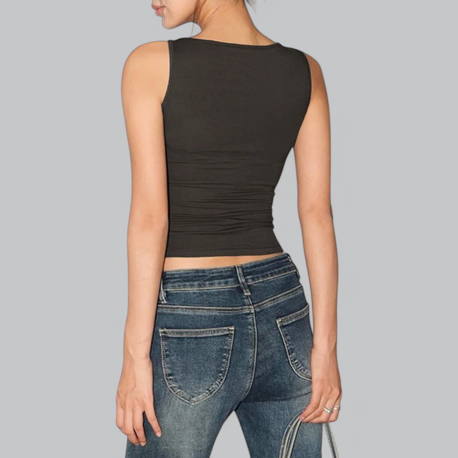 Valenti | Sleeveless Round Neck Shirt - Soft Cotton Tank Top