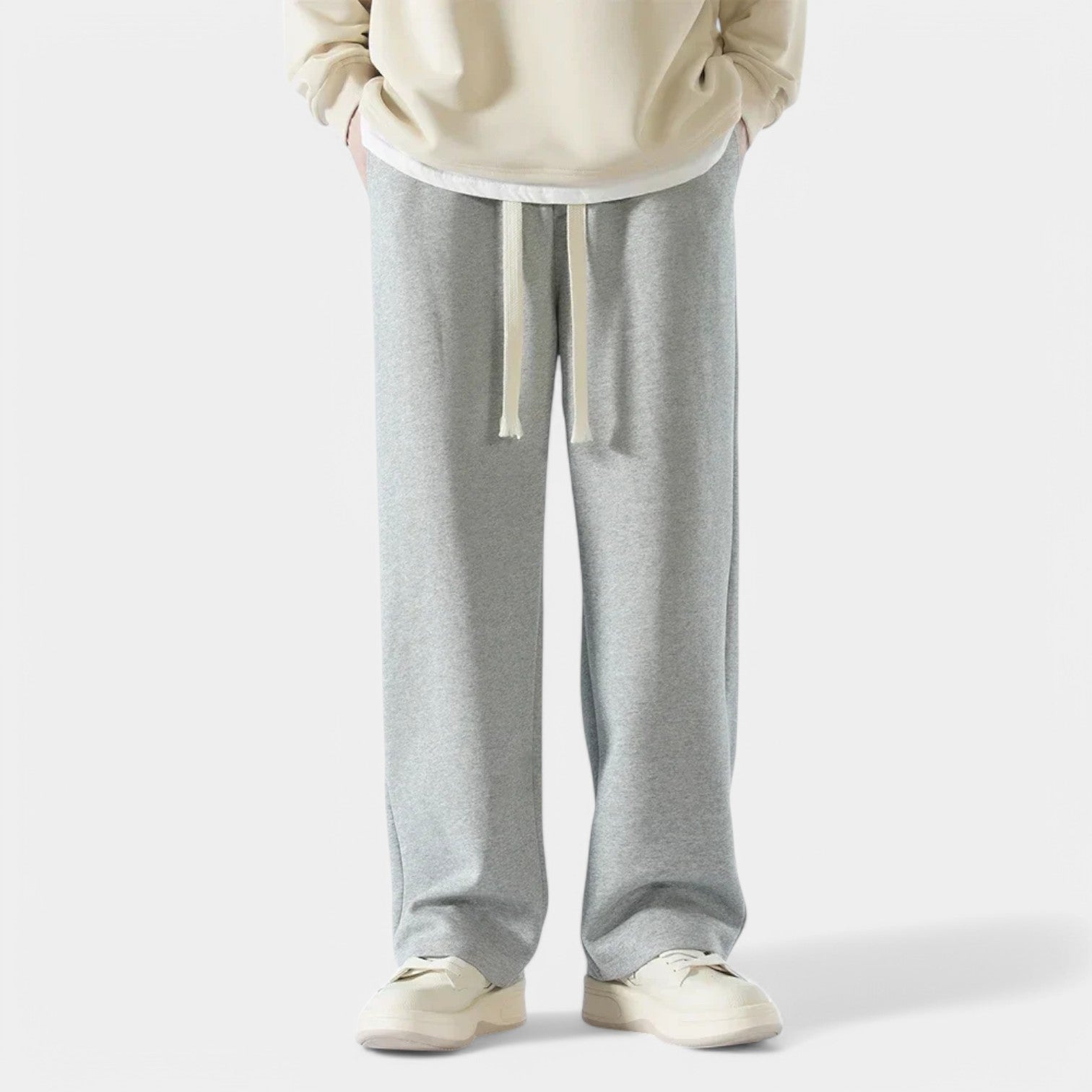 Valenti | Casual Straight Leg Joggers - Cotton Wide Baggy Sweatpants