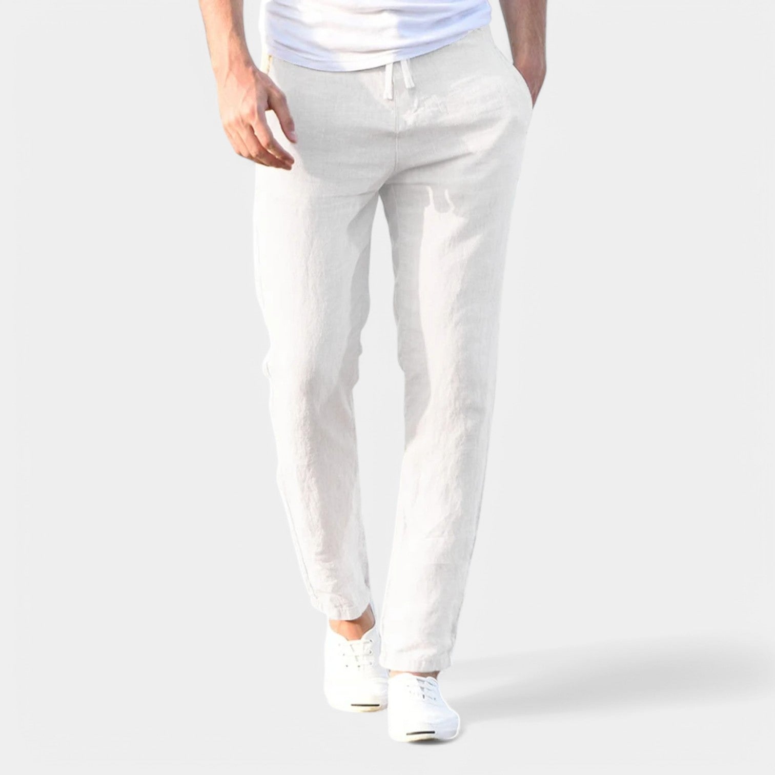 Valenti | Linen Blend Trousers - Slim Fit