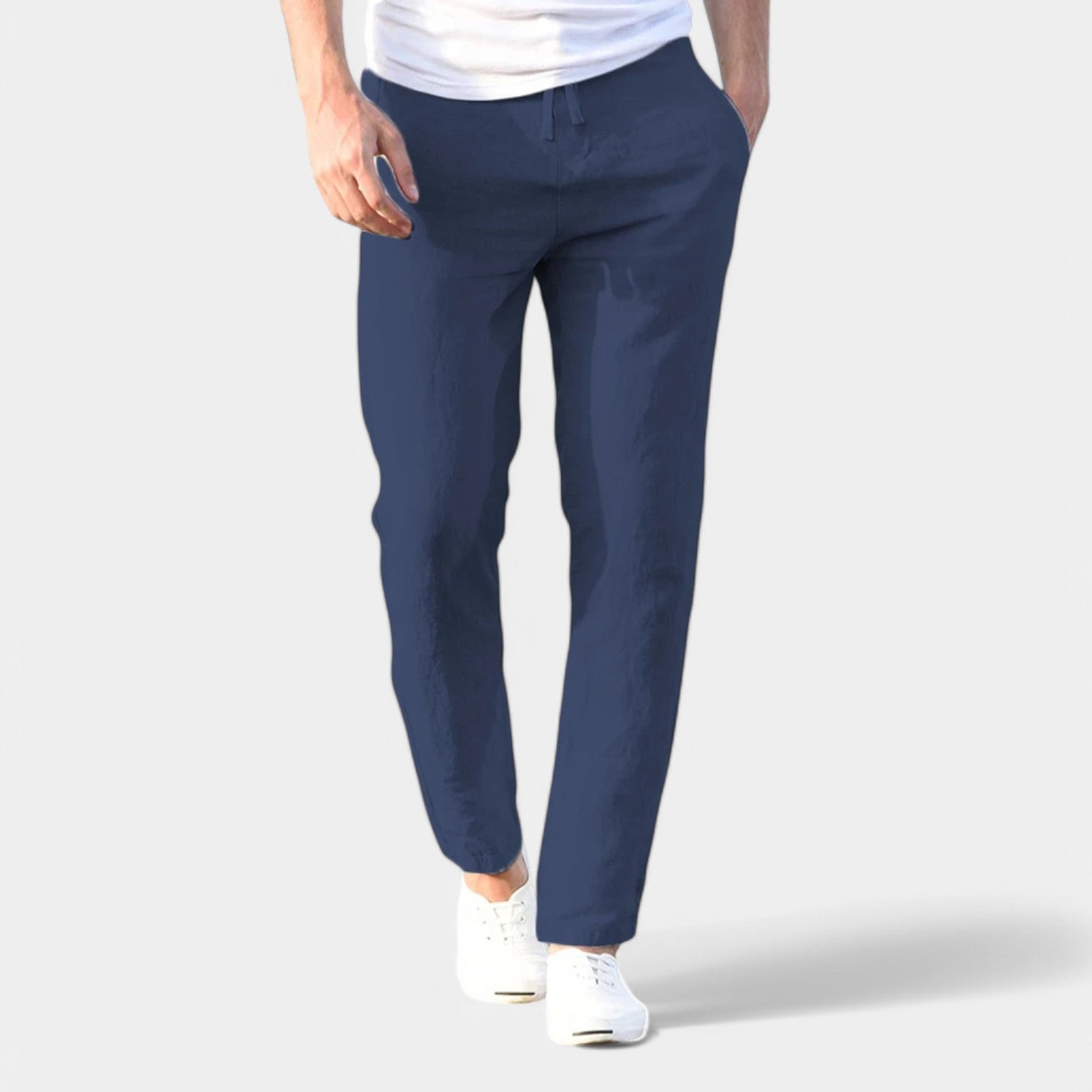 Valenti | Linen Blend Trousers - Slim Fit