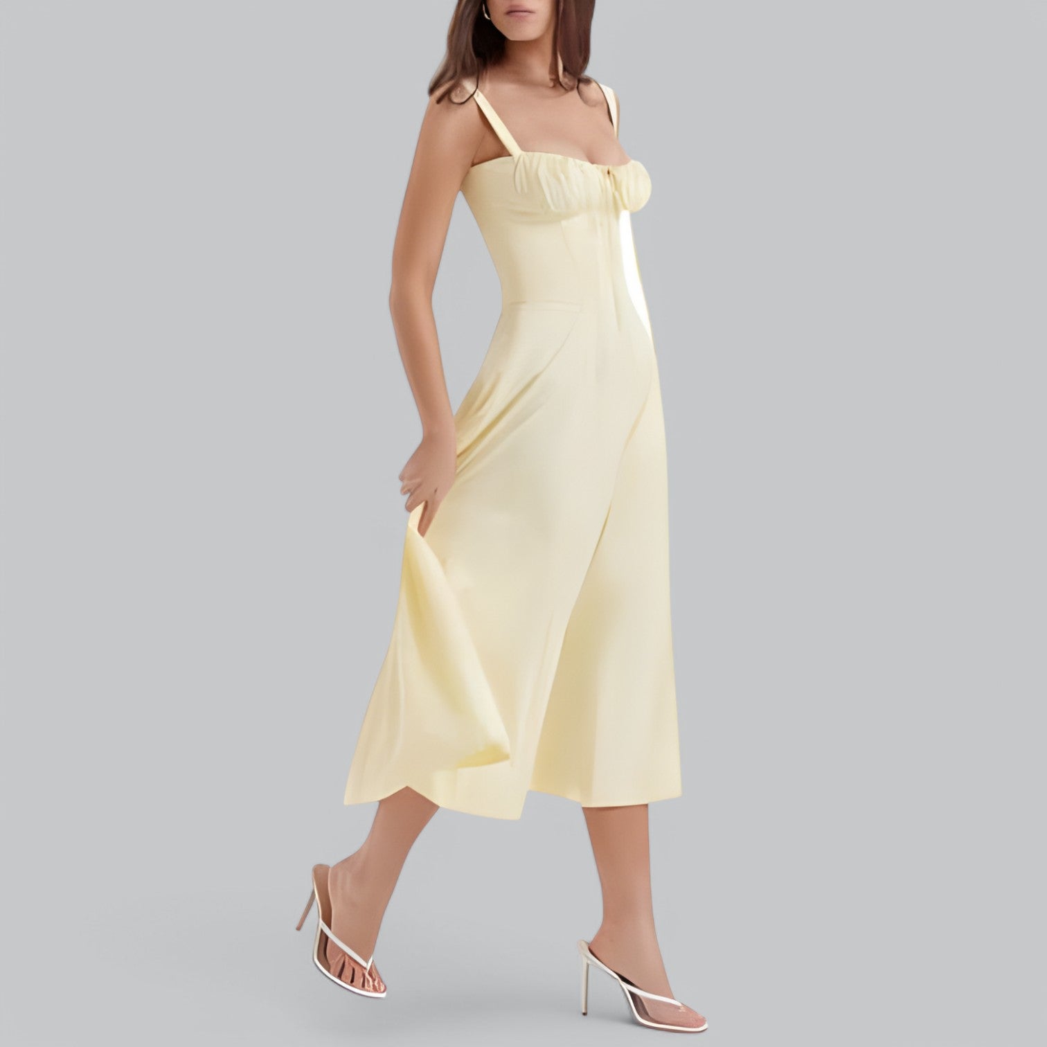 Valenti | Sleeveless Summer Dress - Elegant Slit Maxi Dress