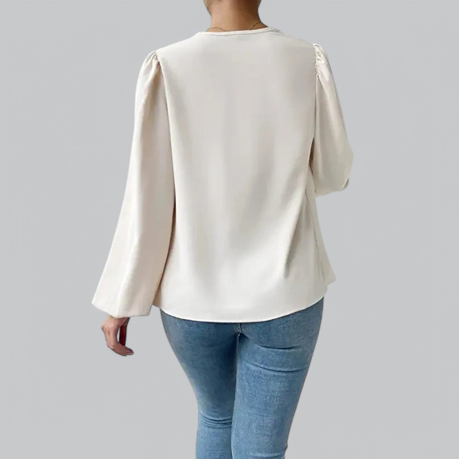 Valenti | Plunge Chiffon Blouse - Classy Loose V-Neck Shirt