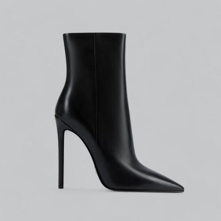 Valenti | Faux Leather Pointed Slim Heels Ankle Boots