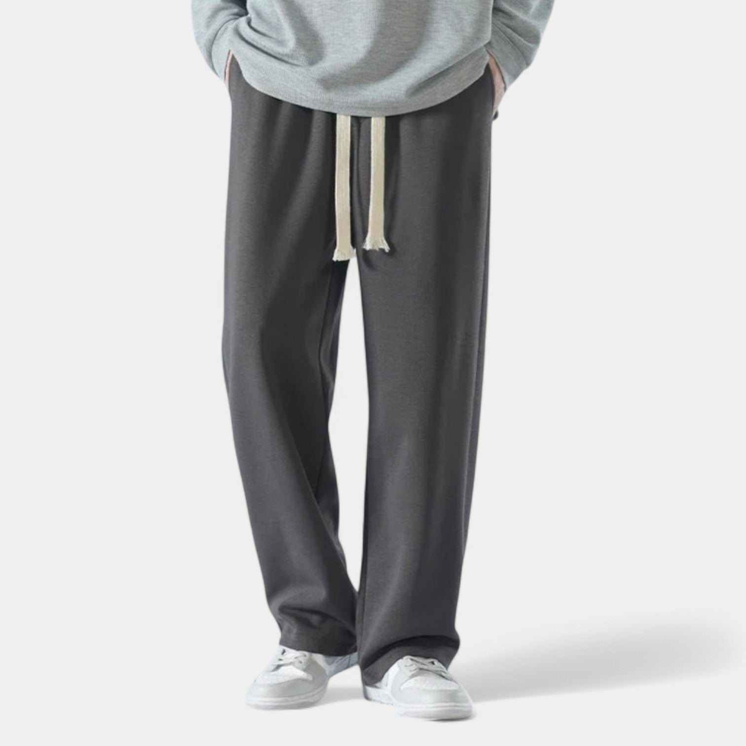 Valenti | Casual Straight Leg Joggers - Cotton Wide Baggy Sweatpants