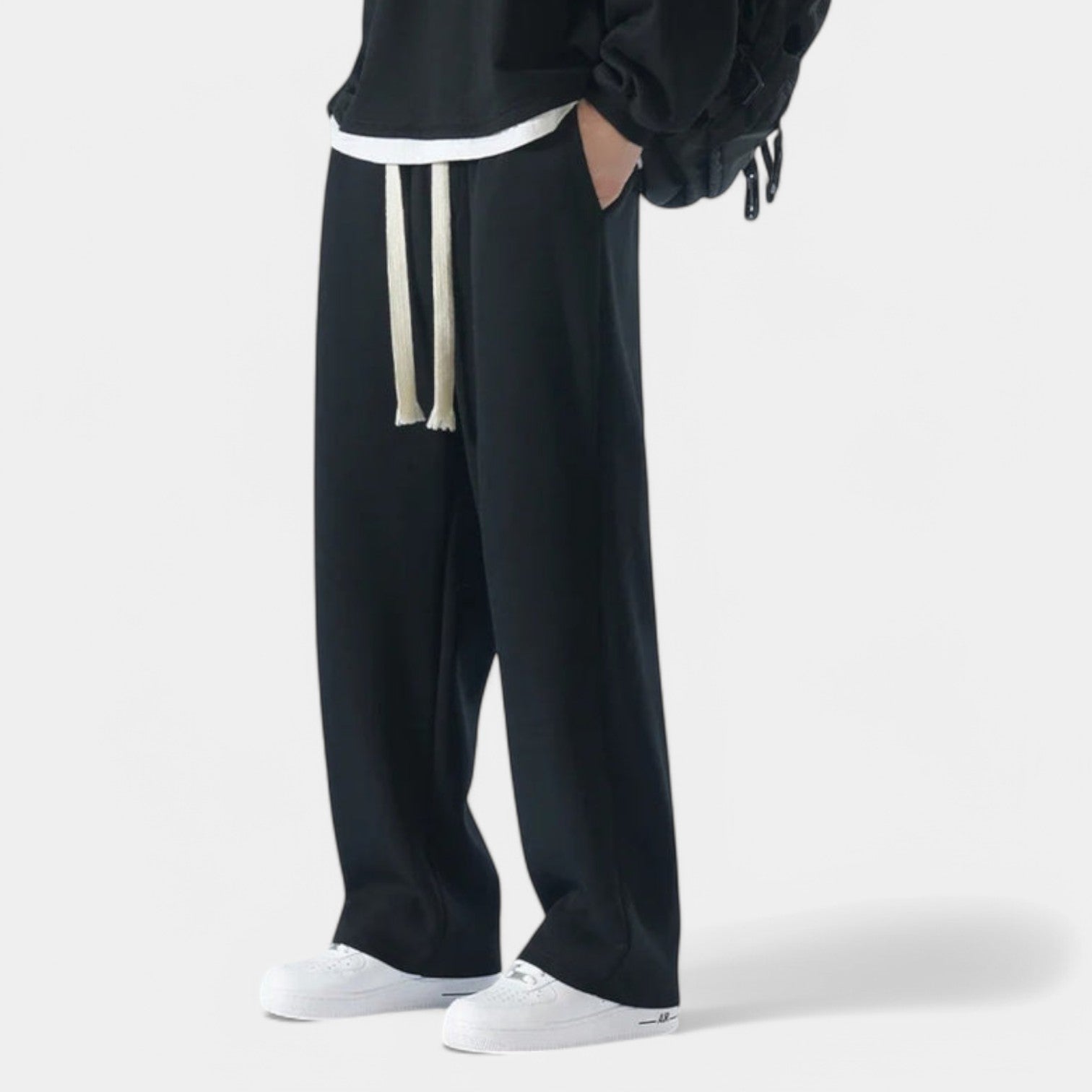 Valenti | Casual Straight Leg Joggers - Cotton Wide Baggy Sweatpants
