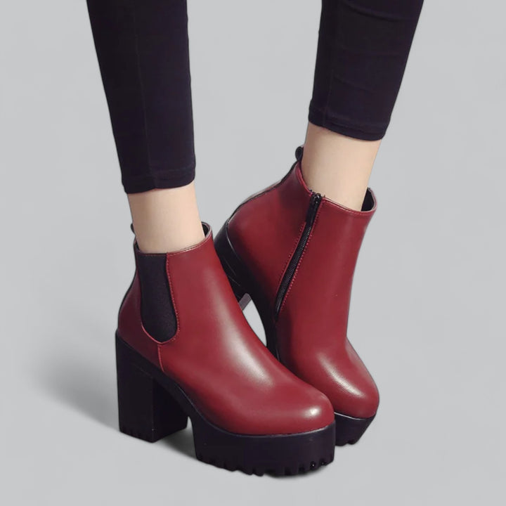 Valenti | High Block Heel Ankle Boots Pumps