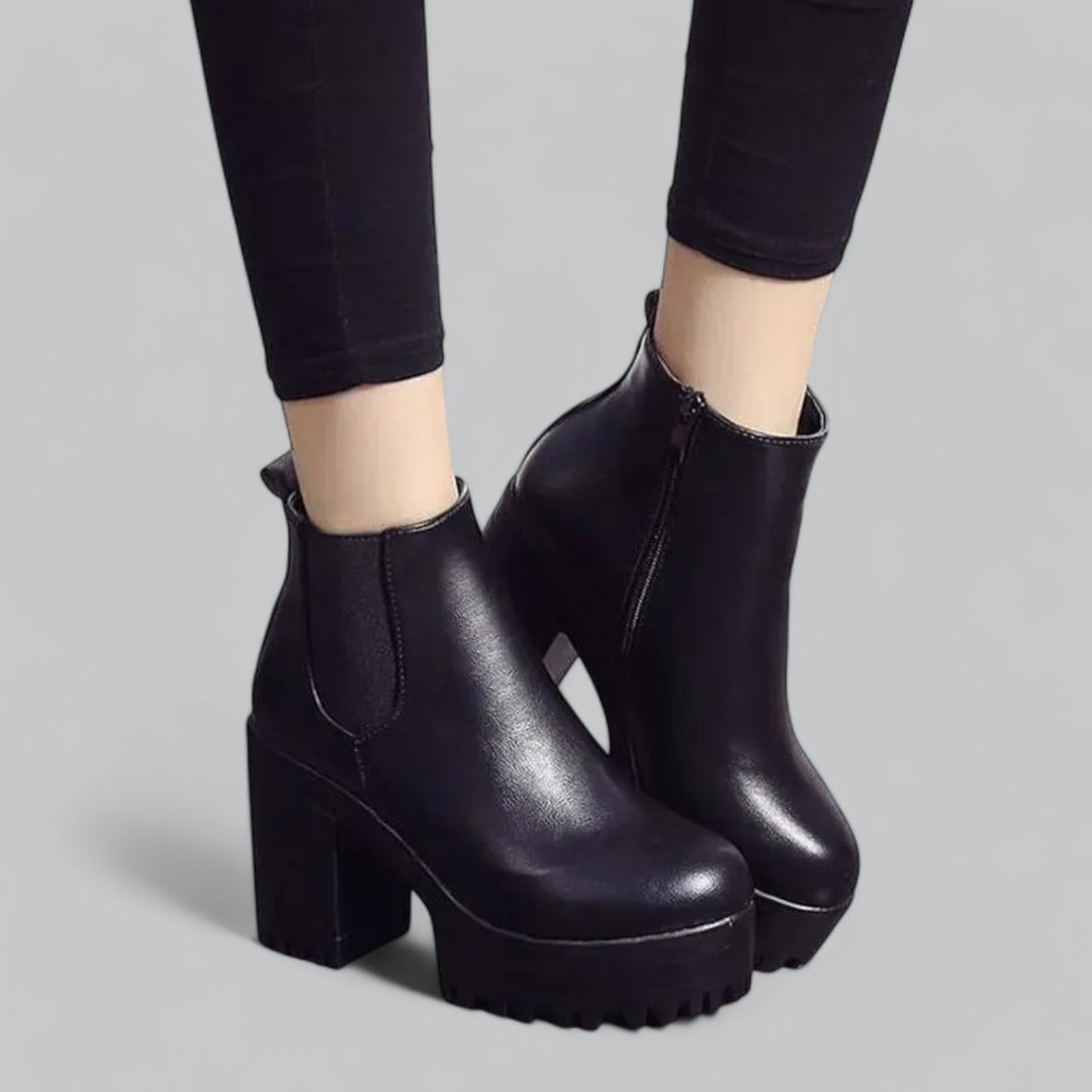 Valenti | High Block Heel Ankle Boots Pumps