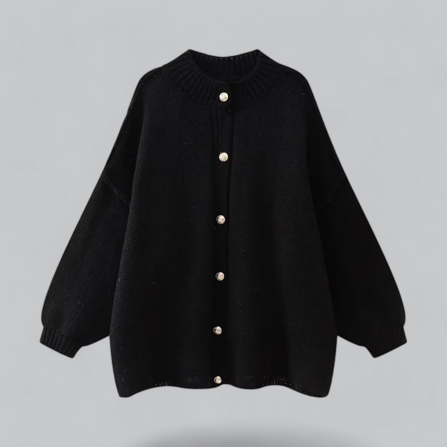 Valenti | Oversized Knitted Cardigan Loose Fit Sweater-VALENTI
