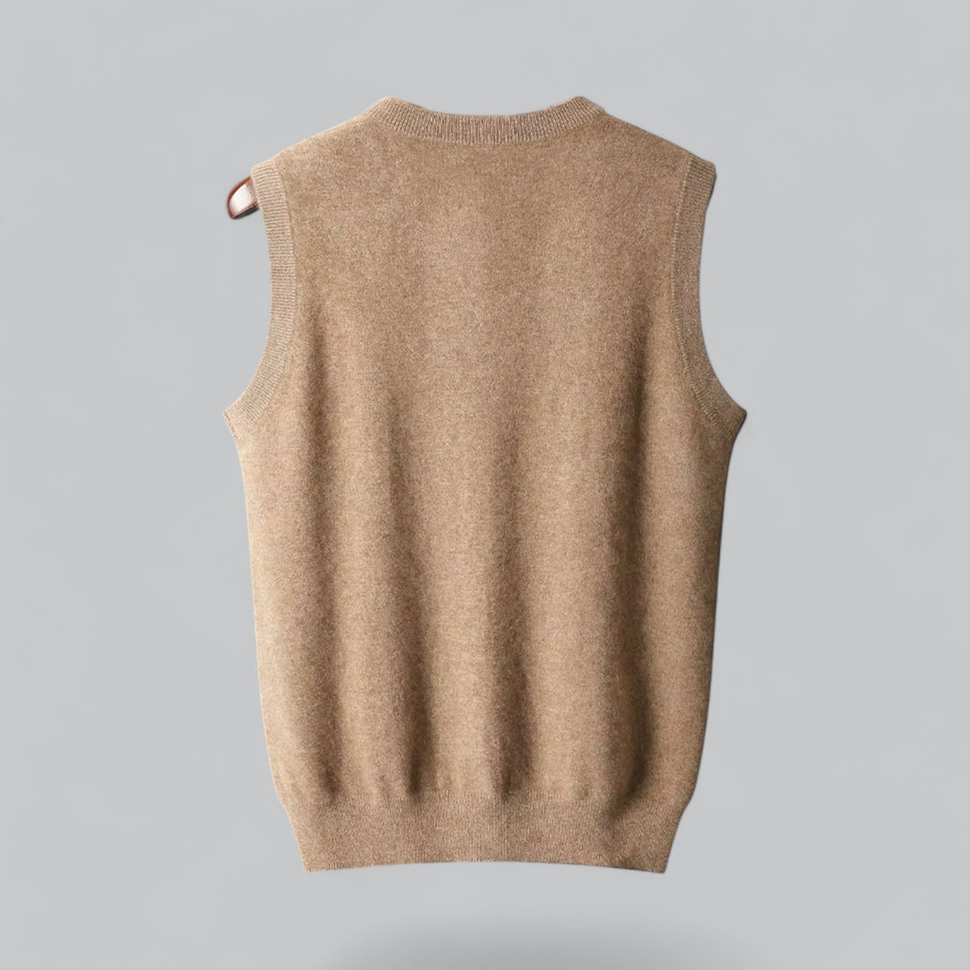 Valenti | Classic Cashmere V-Neck Sweater Vest Knitted Pullover