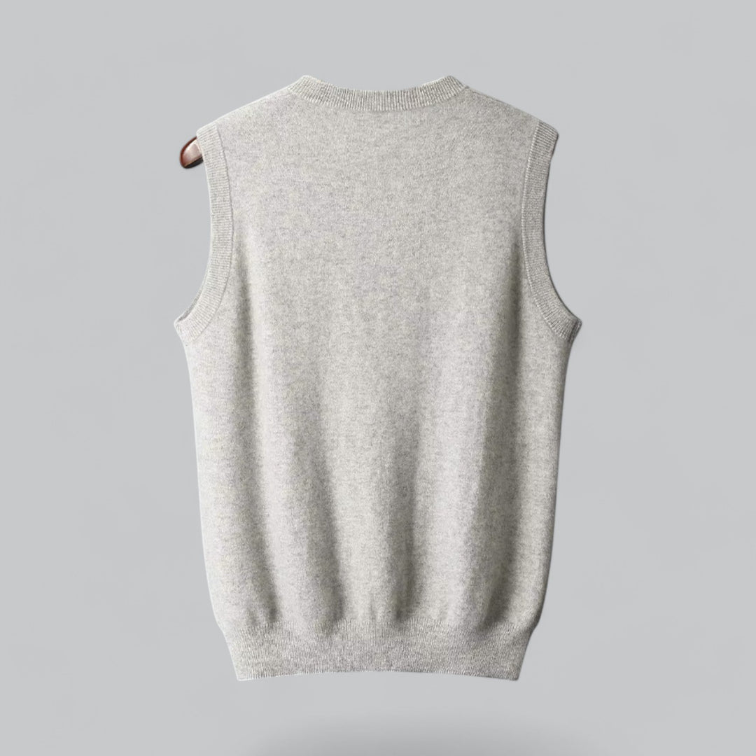 Valenti | Classic Cashmere V-Neck Sweater Vest Knitted Pullover