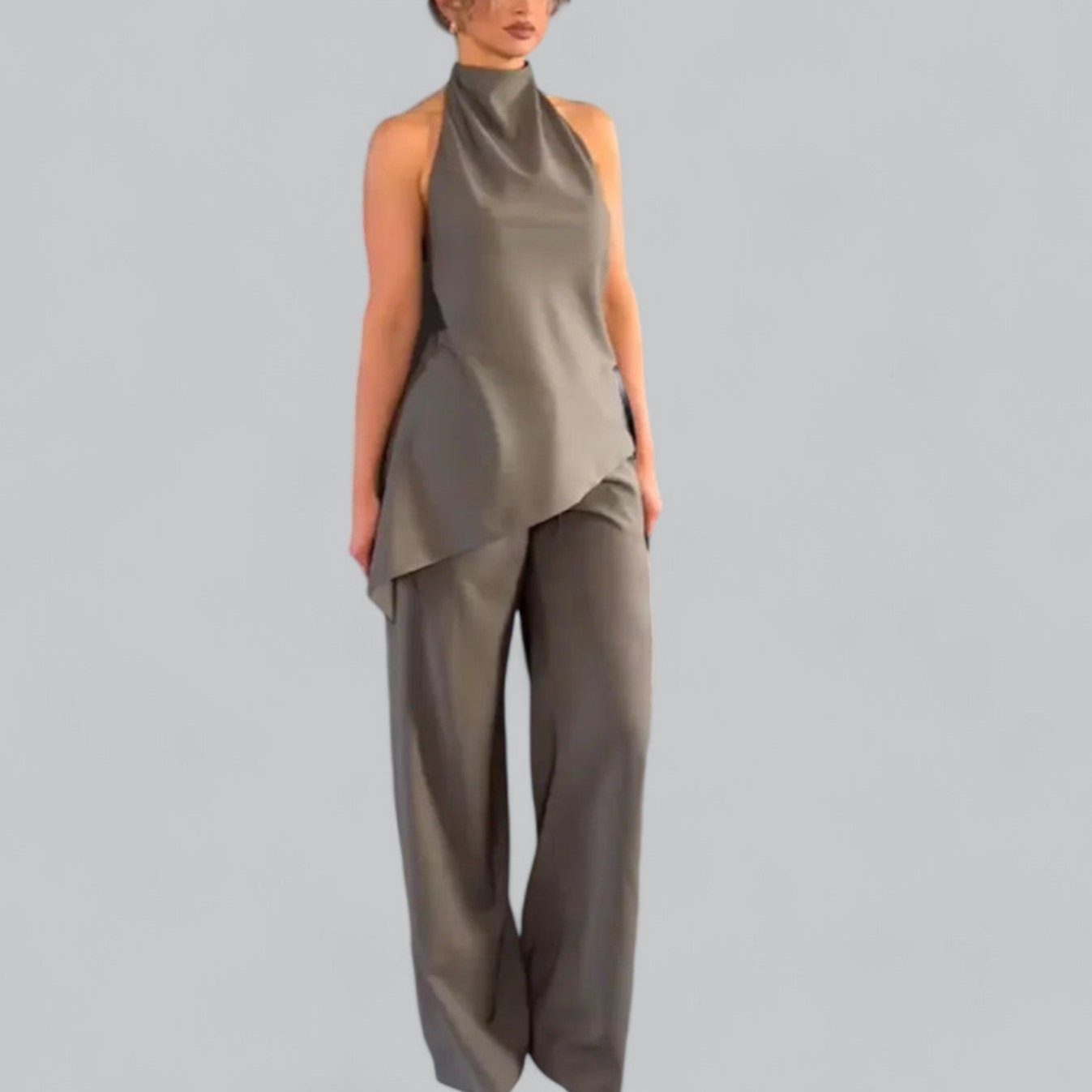 Valenti | Venice Co-Ord Wide Trousers & Blouse Top Two Piece Set