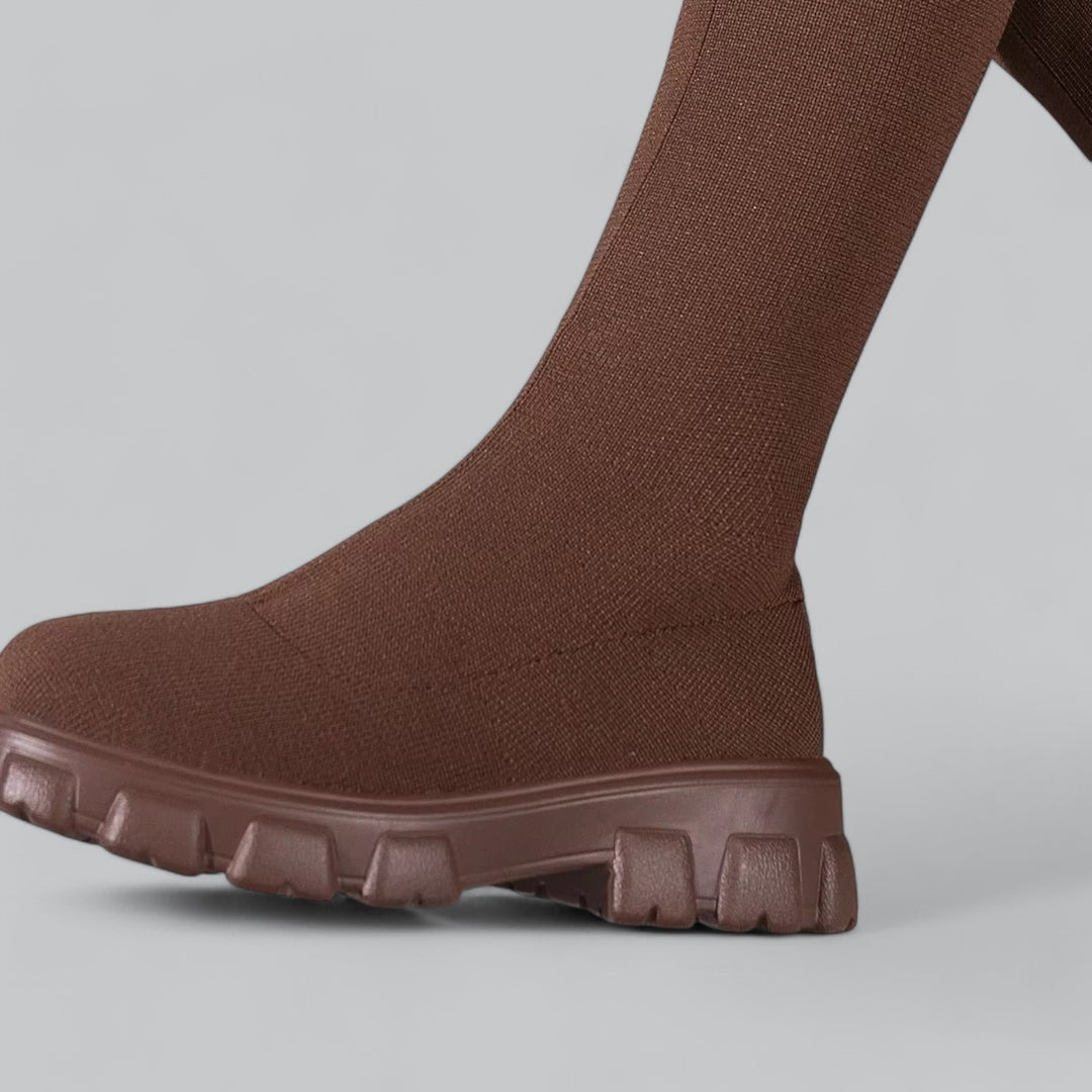 Valenti | Round Toe Soft Stretch Knee High Boots