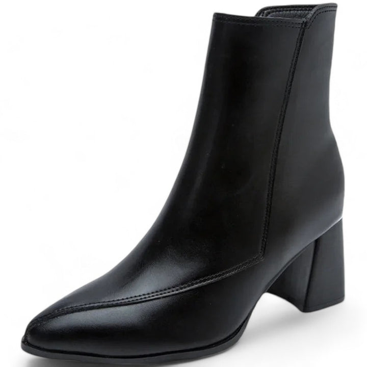 Valenti | Women's Classic Ankle Boots Block Heel Side Zip